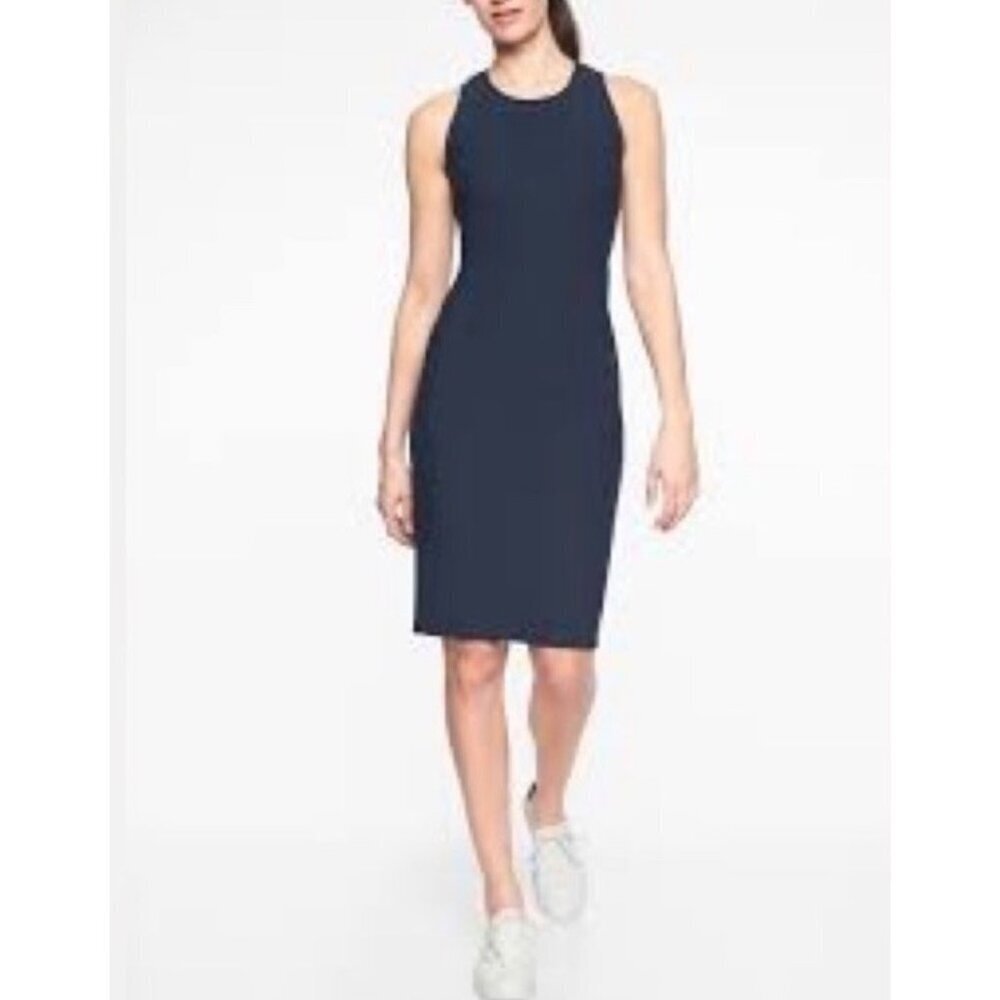 Athleta En Route Dress Womens Size XXS Black Racerback Sleeveless‎ Athletic NWT